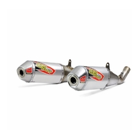 Pro Circuit T-6 Stainless Dual Slip-On Mufflers for Honda CRF450 R/RX 19-20