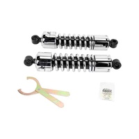 Progressive Suspension PS-412-4038C 412 Series 12.6" Standard Spring Rate Rear Shock Absorbers Chrome for Dyna 91-17