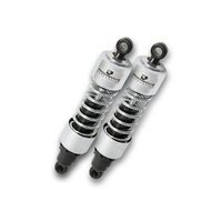 Progressive Suspension PS-412-4044C 412 Series 12" Heavy Duty Spring Rate Rear Shock Absorbers Chrome for Dyna 91-17