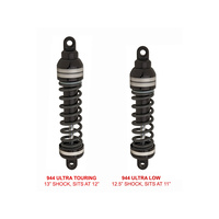 Progressive Suspension PS-944-4001UL 944 Ultra Low Series 12.5" Standard Spring Rate Rear Shock Absorbers Black Fits Touring 80-Up