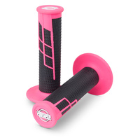 ProTaper PT021655 Clamp-On 1/2 Waffle Grips Neon Pink/Black