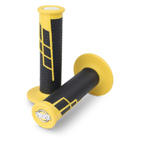 ProTaper PT021664 Clamp-On 1/2 Waffle Grips Yellow/Black