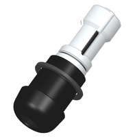 Rizoma Universal End Mount Mirror Adapter (Class Retro) Black for 1" Handlebars