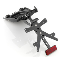 Rizoma Fox License Plate Support Black for Ducati Monster 696/796/1000 S/1100/1100 S/1100 EVO