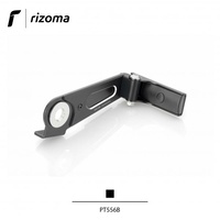 Rizoma Outside License Plate Support Black for Harley-Davidson Softail 84-17