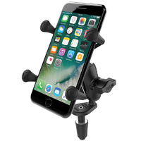 RAM Mounts X-Grip Phone Holder w/Motorcycle Fork Stem Base & Short Arm