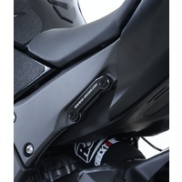 R&G Racing Rear Footrest Blanking Plates Black for Kawasaki ZX10R 11-20
