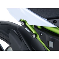 R&G Racing Rear Footrest Blanking Plates Black for Kawasaki Z650 17-20/Ninja 650 17-20