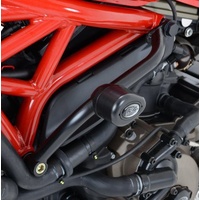 R&G Racing Aero Style Top Crash Protectors Black for Ducati Monster 821 14-18/Monster 1200 14-18/Monster 1200S 14-20/Monster 1200R 16-19