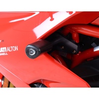 R&G Racing Aero Style Frame Crash Protectors (Non-Drill) Black for Ducati Supersport/Supersport S 17-20