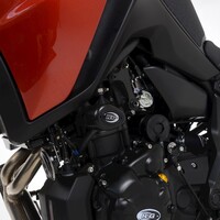 R&G Racing Aero Style Frame Crash Protectors Black for Yamaha Tracer 7 (GT) 21-Up