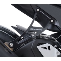 R&G Racing Exhaust Hangers w/Footrest Blanking Plates (Pair) Black for Kawasaki ZX10-R 11-20