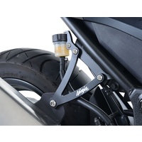 R&G Racing Exhaust Hangers w/Footrest Blanking Plates (Pair) Black for Kawasaki Ninja 250 13-17/Ninja 300 12-20/Z250 13-18