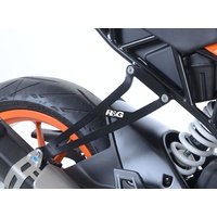 R&G Racing Exhaust Hanger w/Footrest Blanking Plate (Single) Black for KTM RC 125 2016/RC 390 17-18