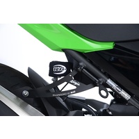 R&G Racing Exhaust Hanger (Single) Black for Kawasaki Ninja 250 18-20/Ninja 400 18-19/Z250  2019/Z400 19-20