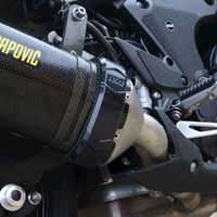 R&G Racing Hexagonal (Akrapovic Style) Exhaust Protector (Can Cover) Black for Aprilia/BMW/Honda/Kawasaki/KTM/Suzuki/Triumph/Yamaha