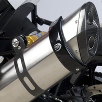 R&G Racing 5.5"- 6.5" Round Exhaust Protector Black for Benelli/BMW/Honda/Husqvarna/KTM/MZ/Suzuki/Triumph