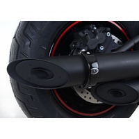 R&G Racing Round Exhaust Protector Black for Aprilia/Kawasaki/Royal Enfield/Triumph