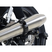 R&G Racing Exhaust Protector Black for Round Style Exhausts on Triumph Daytona Moto2 765 2020/Street Cup 17-18/Street Twin 16-18