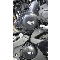 R&G Racing Engine Case Cover Kit (2 Piece) Black for Kawasaki ER-6 06-15/Ninja 650 09-14/Versys 650 10-18