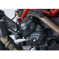 R&G Racing Engine Case Cover Kit (2 Piece) Black for Ducati Hypermotard 821/HyperStrada 821 13-14