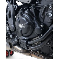 R&G Racing Engine Case Cover Kit (2 Piece) Black for Yamaha MT-07 14-21/XSR700 16-18/Tracer 700 16-20/Tenere 700 19-20/Tracer 7 (GT) 2021