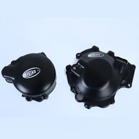 R&G Racing Engine Case Cover Kit (2 Piece) Black for Kawasaki Versys-X 300 17-20