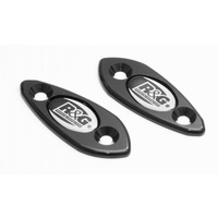 R&G Racing Mirror Blanking Plates Black for Kawasaki ZX6-R 09-12