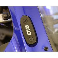 R&G Racing Mirror Blanking Plates Black for Yamaha YZF-R125 19-20/YZF-R25 19-20/YZF-R3 19-20