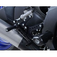 R&G Racing Adjustable Rearsets Black for Yamaha YZF-R6 06-16