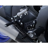 R&G Racing Adjustable Rearsets Black for Yamaha YZF-R6 06-16