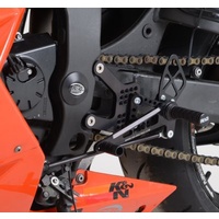 R&G Racing Adjustable Rearsets Black for Kawasaki ZX6-R 05-17