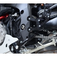 R&G Racing Adjustable Rearsets Black for Yamaha YZF-R1/YZF-R1M 15-20