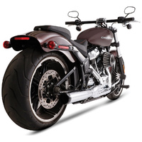 Rinehart Racing RIN-200-0202 2-1 Exhaust System Chrome w/Black End Cap for Deluxe/Softail Slim/Street Bob/Low Rider/Fat Bob 18-Up/Standard 20-Up