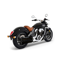 Rinehart Racing RIN-500-0505 3-1/2" Slip-On Mufflers Black w/Black End Caps for Indian Scout 15-Up