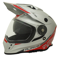 Rjays Dakar II Helmet Gloss Silver/Red