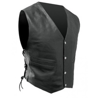 Rjays Lace-Up Leather Vest 