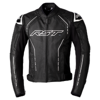RST S-1 CE Black/White Leather Jacket 