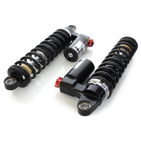 Russ Wernimont Designs RWD-50407 13" RS-1 Piggyback Rear Shock Absorbers Black for Dyna 91-17