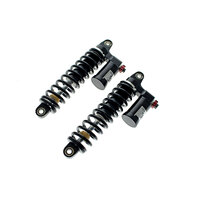 Russ Wernimont Designs RWD-52001 RS-1 Piggyback 13" Rear Shock Absorbers Black for Touring 99-Up
