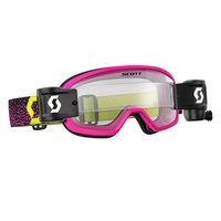 Scott Buzz MX Pro WFS Goggles Pink/Yellow w/Clear Works Lens