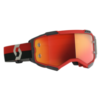 Scott Fury Goggles Red/Black w/Orange Chrome Works Lens