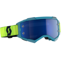 Scott Fury Goggle Teal Blue/Neon Yellow w/Electric Blue Chrome Works Lens