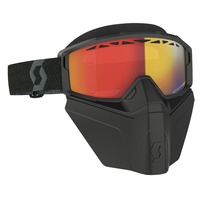 Scott Primal Safari Facemask Goggles Black w/Light Sensitive Red Chrome Lens