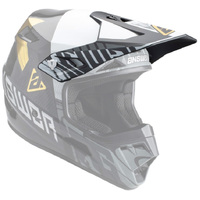 Answer 2023 Replacement Visor Peak for AR3 Ronin Black/White/Gold Helmet