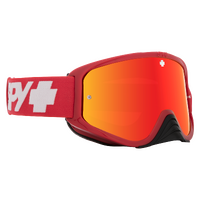Spy Optic Woot Race MX Goggle Checkers Red w/Red Spectra Mirror & HD Clear Lens