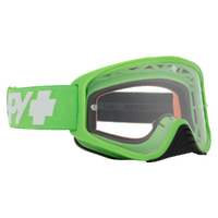 Spy Optic Woot MX Goggles Checkers Green w/HD Clear Lens