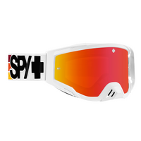 Spy Optic Foundation Plus MX Goggles Speedway Matte White w/HD Smoke Red Spectra Mirror & HD Clear Lens