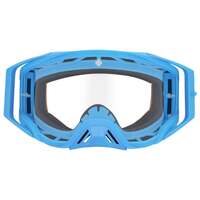 Spy Optic Foundation MX Goggles Speedway Matte Blue w/HD Clear Lens