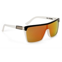 Spy Optic Flynn Sunglasses Black/White w/Grey/Red Spectra Lens
